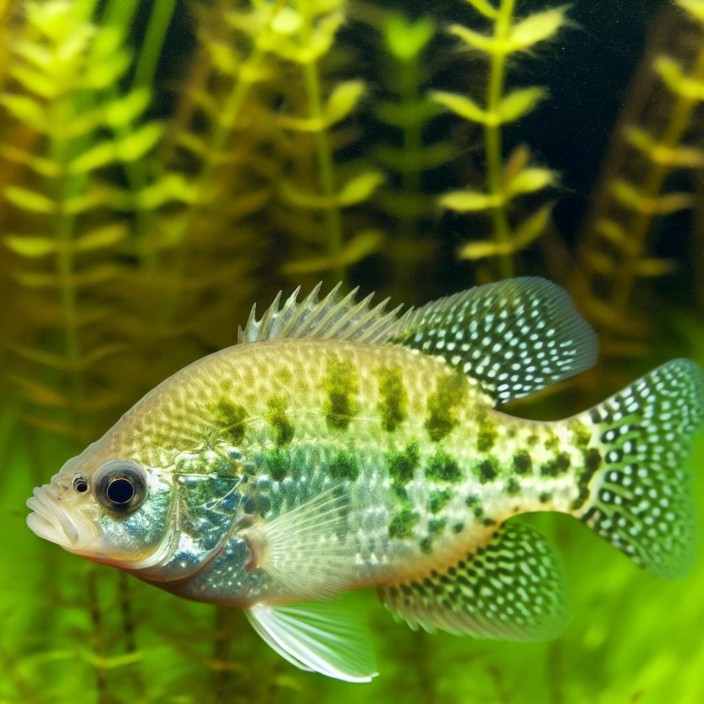 Crappie fish species, real photo